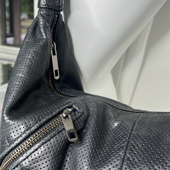 Rebecca Minkoff Perforated Leather Large Hobo Zip Top Shoulder Bag - Picture 12 of 16